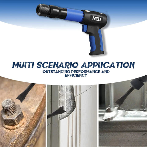 Air Hammer Chisel Kit With 4 Chisels And Quick Change Retainer, 2200 BPM, 250mm Barrel demonstrating multi-scenario application