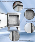 Stainless Steel Electrical Enclosure 304 Weatherproof Outdoor Junction Box With Support Legs, open front view