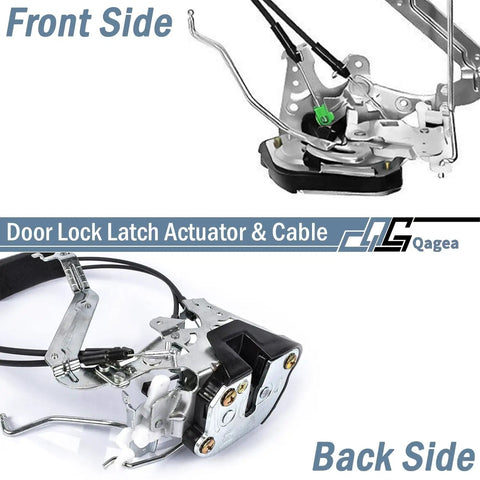 Front Door Lock Actuator And Cable Replacement Kit For 2001-2007 Toyota Sequoia And 2005-2006 Toyota Tundra Double Cab 4.7L Right Side