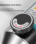 Pressure relief valve switch on Heavy Duty Hydraulic Bearing Puller for easy oil return adjustment and retraction.
