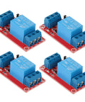 Four Channel 5V Relay Module With Optocoupler Isolation And High Low Level Trigger Ideal For Arduino STM32 Projects Prototyping And Diy Electronics Gear