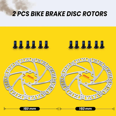 Hydraulic Disc Brake Kit For Mountain Bikes, Road Bikes And Electric Scooters Front And Rear Calipers With 160mm Rotors