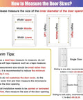Guide on measuring door sizes for Custom Sized Insulated Sliding Accordion Room Divider With Smooth Folding Panels.