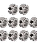 10 Pack Set Screw Shaft Collars 8mm Bore, 14mm OD, 7mm Width, Nickel Plated Carbon Steel, Built To Last Stops and Spacers