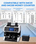 Thermal Printer For Mixed Denomination Money Counters, Plug In And Print Totals By Value And Quantity, compatible with IMC01 IMC08.