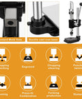 All-In-One Leather Hole Punch Tool For DIY Crafting, Upgraded Hand Punching Machine with ductile iron base for punching