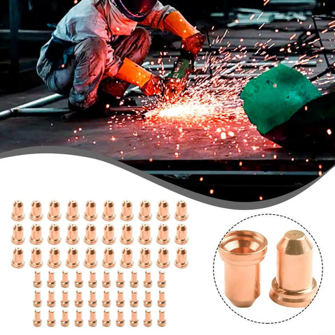 60 Pack Plasma Cutter Consumables Kit For IPT-80 Torch Including 30 Electrodes 52558 And 30 Nozzles 51311.12