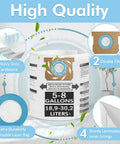 15 Pack Vacuum Bags For 5 To 8 Gallon Vacuums Type E 90661 9066133 Type H 90671 9067133 Type U 90304 with features.