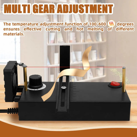 Hot Ribbon Cutter Machine With Adjustable 100 To 600 Celsius Temperature Electric Rope Cutter DIY Friendly Portable Heat Cutter