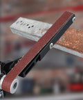 Angle Grinder Belt Sander Adapter leveling up your bench, alloy material, sanding metal surface with precision.