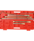 7 Piece Auto Body Repair Pry Bar Set With Curved And Straight Rods For Dent Removal On Cars And Trucks Paint Safe Panel Tool