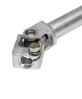 Steering column lower intermediate shaft with U-joint coupler, silver steel, for Ford F-150/Expedition/Navigator