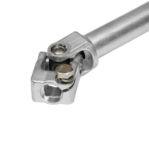 Steering column lower intermediate shaft with U-joint coupler, silver steel, for Ford F-150/Expedition/Navigator