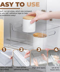 Super Slick Self Stick Adhesive Pull Out Cabinet Drawer Sliders With Heavy Duty Bottom Mount Rails For DIY Bin Organizers Easy No Drill Basket Shelf Converters in use with jars and step-by-step guide.