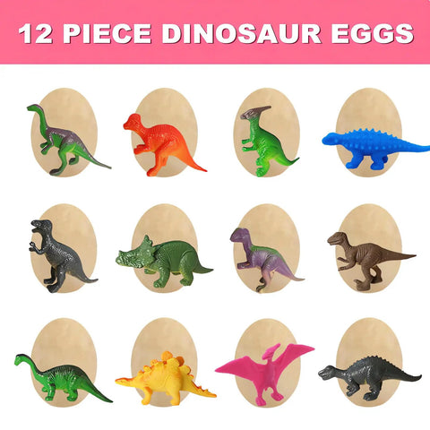 12 Pack Dinosaur Egg Dig Kit For Kids Aged 4 to 12, Excavate Realistic Dino Eggs, Science Experiments And Dino Toys For Boys And Girls 3 4 5 6 7 8 9 10 Year Olds, Family Bonding And Team Play, 12 piece dinosaur eggs set