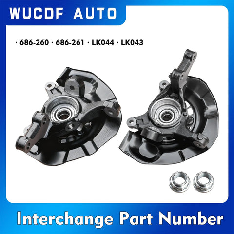 Front Left And Right Steering Knuckle Wheel Bearing Hub Assembly For Toyota Camry 3.5L V6 2007 2011 And Lexus ES350 2007 2012 OE Substitute Replaces LK043 LK044 686 260 686 261