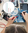 Person using 840 Piece Breadboard Jumper Wire Kit With 14 Sizes From 2mm To 125mm Solderless Flexible Cables For PCB Prototyping