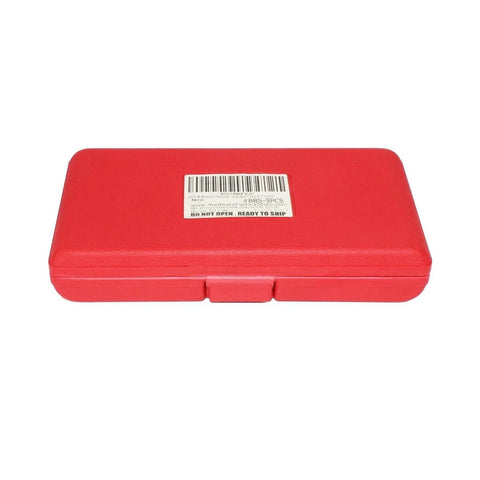 Red case for Mini Bearing Separator Kit 6 Piece Bearing Puller Set With Jaws Thrust Screw Extension Rods And Yoke Pro Grade Heavy Duty