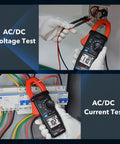 True RMS Digital Clamp Meter For DIY And Pros, 6000 Counts, 600A Current, 600V Voltage, used for AC/DC voltage and current tests