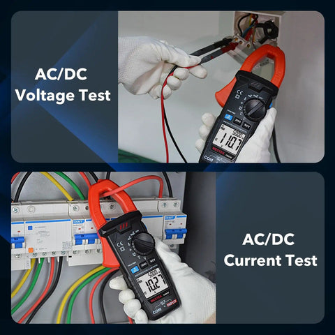 True RMS Digital Clamp Meter For DIY And Pros, 6000 Counts, 600A Current, 600V Voltage, used for AC/DC voltage and current tests