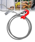 Single Leg Wire Rope Sling 2.5 Ton Vertical Rating, 0.5 Inch Diameter, 8.2 Foot Length, Flemish Eye Loop Turnback With Thimble