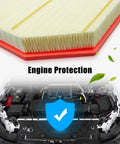 Premium Engine Air Filter Compatible With Chevy Colorado Trail Lt Z71 Zr2 And GMC Canyon At4 At4X Denali 2023-2024 top view, showing protective design.
