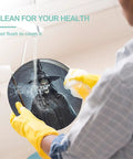 Cleaning Tempered Glass Cutting Board With Non Slip Base Round Chopping Block For Kitchen And Charcuterie