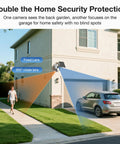 Dual Lens Solar Wireless Outdoor Security Cameras No Blind Spots With 2K Full HD Video And 360 Degree Pan Tilt