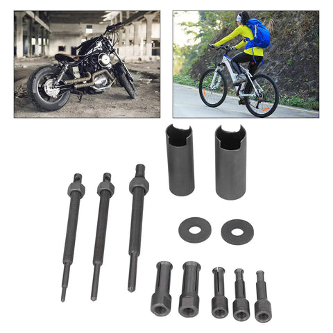 Heavy Duty Seal Puller Extractor Kit With Slide Hammer Pilot Insert To Remove Inner Bearing Seals 9mm To 23mm For Sleeve Bearings Great For Daily Repairs On Machines You Need Reliable Tools To Finish Work Fast No Part Damage Or Slowing Your Grind. 10-piece steel bearing puller kit with slide hammer, adapters, and seals