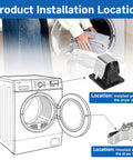 Heavy Duty Dryer Door Catch Metal Strike Kit Replacement installation on top-load dryer door and body