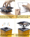 Installation steps for Solar Post Cap Lights For Outdoor Deck And Fence, Two Modes Warm White And Cool White, Black Finish