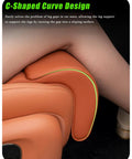 C-Shaped Curve Design of Ergonomic Mini John Cooper Works Electric Thigh Support Cushion With Soft Pu Leather Leg Rest Pad for Car Seat.
