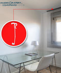Dead Simple 3.5 Inch Clear Valance Clips For Window Shades 5 Pack attached to modern room window for easy installation.