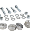 Billet Aluminum Differential Drop Kit And Front Spacers For 2007 2013 Chevy Silverado Gmc Sierra 1500 parts including bolts, nuts, washers.