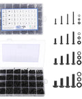 Heavy Duty 1705 Piece Machine Screw Kit With M2 M3 M4 M5 Screws Nuts Flat And Lock Washers Hex Button Head And Cap Screws 10.9 Grade Steel Durable Storage Box For Home Repair And DIY Projects