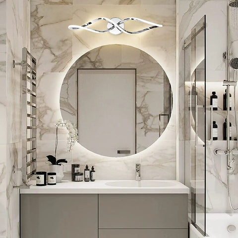 Modern Dimmable Vanity Light Fixtures Warm 3000K Waterproof And Rustproof Wall Sconces For Above Mirror Bathroom