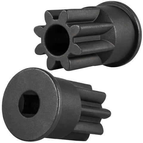 Close-up of engine barring sockets for Injector Sleeve Remover And Installer Kit With Height Tool And Engine Barring Socket For CAT Caterpillar 3406E C15 C16 Engines, 8 Piece Pro Grade Set Built From Aircraft Aluminum And Heavy Duty Steel For Durability And Rust Resistance.