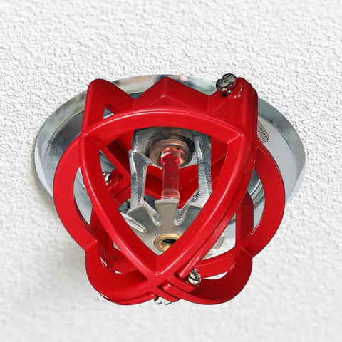 Sick Fire Sprinkler Head Guard Cover Metal Cage Protector Shell For Ceiling Mount, red steel design for 3.34 inch sprayers.
