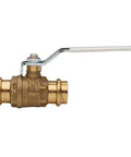 One And A Half Inch Press End Brass Ball Valve With Full Port Flow For Plumbing And Potable Water Lead Free ASTM B88 Brass Body Steel Handle
