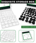 Cool 280 Piece Black And White Silicone Rubber Plug Kit With Snap Locking Design For Round Holes In Pipes Furniture Kitchen And Bathroom To Hide Gaps Fast, 10 sizes in storage box