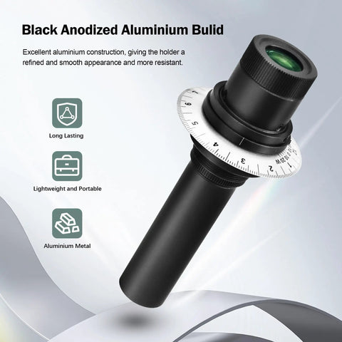 Polar Alignment Scope For EQ 5 Mounts With Pro Grade Precision Reticle Engraving, black anodized aluminum build