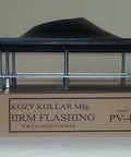 Side view of 4 Inch Roof Flange For PVC Cast Iron And Copper Pipes Easy Install From Inside The Building Over Shingles on box