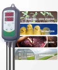 WiFi Temperature Controller ITC-308 with IHC-200 Humidity Controller for mushroom grow rooms, shown with uses like brewing and incubation