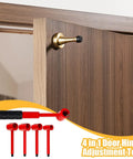 4 In 1 Door Hinge Gap Adjuster, Grab And Go Multifunction Hinge Bender for quick and easy door alignment, red handle, four wrench sizes