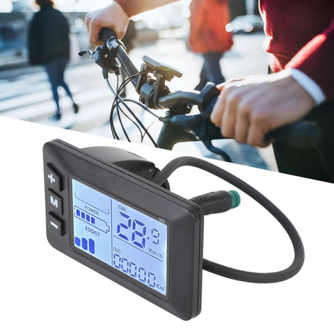 Wireless LCD Display Panel For Electric Bicycles And Scooters 24V 36V 48V Compatible Speedometer Odometer Control Meter For Easy Bike Mod Ride Ready Readout ABS Shell Durable And Lightweight