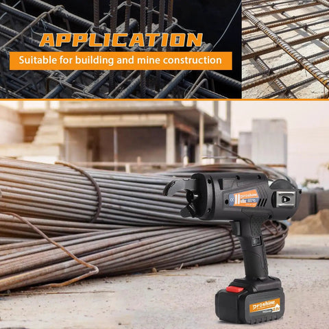 Automatic Rebar Tier Gun 0.3 To 1.3 Inch Tie Tool With 4400mAh Rechargeable Battery on construction site