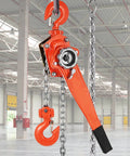 Lever Chain Hoist Come Along For Heavy Lifting Three Quarters Ton Capacity 1650 Lbs in warehouse