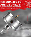 BEoffer 4-inch TCT hole saw set with carbide-tipped cutter and spring-loaded pilot drill
