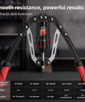 Hydraulic Arm Exerciser showing adjustable settings for resistance 22 to 470 lbs, part of Get Pumped With This Premium Hydraulic Chest Expander Machine For Home Gym.