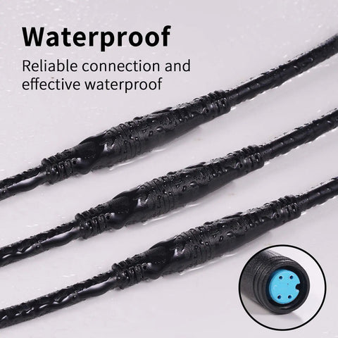 50Cm Waterproof 4 Pin Extension Cable For Electric Bike Kit With Female To Male Connectors Extend Throttle Ebrake And Display Wires Plug And Play Ready 2 Pin 3 Pin 4 Pin 5 Pin Compatible Heavy Duty Universal Ebike Wire Harness